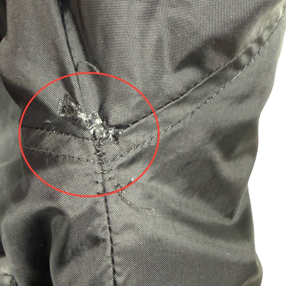 Starter Reversible Puffer‎ Jacket Hooded Black Gray Blue Vintage - Picture 7 of 9